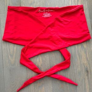437 Bandeau Reversible Bikini Top in Red.